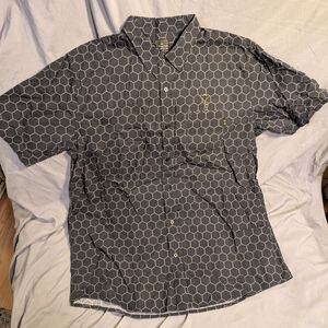 Grassroots California Geometric Pattern Button Down Shirt – Men’s Xtra Large